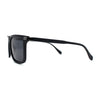 Mens No Glare Polarized Flat Top Horn Rim Rectangle Sunglasses