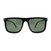 Mens No Glare Polarized Flat Top Horn Rim Rectangle Sunglasses