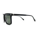 Mens No Glare Polarized Flat Top Horn Rim Rectangle Sunglasses