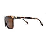 Mens No Glare Polarized Flat Top Horn Rim Rectangle Sunglasses