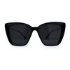 Womens Oversized Cat Eye Chic Metal Arm Plastic Sunglasses