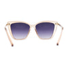 Womens Oversized Cat Eye Chic Metal Arm Plastic Sunglasses