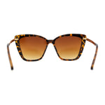 Womens Oversized Cat Eye Chic Metal Arm Plastic Sunglasses