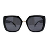 Womens Oversized Squared Cat Eye Metal Bridge Plastic Fashion Sunglasses