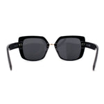 Womens Oversized Squared Cat Eye Metal Bridge Plastic Fashion Sunglasses