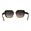 Womens Oversized Squared Cat Eye Metal Bridge Plastic Fashion Sunglasses