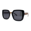 Womens Oversized Squared Cat Eye Metal Bridge Plastic Fashion Sunglasses