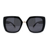 Womens Oversized Squared Cat Eye Metal Bridge Plastic Fashion Sunglasses