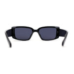 Womens Narrow Rectangular Mod Classical Plastic Sunglasses