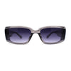 Womens Narrow Rectangular Mod Classical Plastic Sunglasses