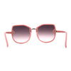 Womens Slick Rimless 90s Fashion Butterfly Plastic Sunglasses