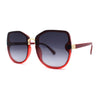 Womens Slick Rimless 90s Fashion Butterfly Plastic Sunglasses