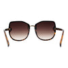 Womens Slick Rimless 90s Fashion Butterfly Plastic Sunglasses