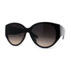 Womens Oversized Mod Oval Thick Temple Plastic Chic Sunglasses