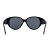 Womens Oversized Mod Oval Thick Temple Plastic Chic Sunglasses