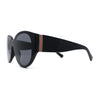 Womens Oversized Mod Oval Thick Temple Plastic Chic Sunglasses