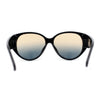 Womens Oversized Mod Oval Thick Temple Plastic Chic Sunglasses