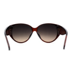 Womens Oversized Mod Oval Thick Temple Plastic Chic Sunglasses