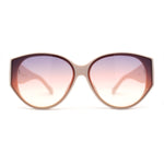 Womens Oversized Mod Oval Thick Temple Plastic Chic Sunglasses