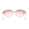 Womens Oversized Mod Oval Thick Temple Plastic Chic Sunglasses