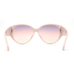 Womens Oversized Mod Oval Thick Temple Plastic Chic Sunglasses