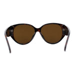 Womens Oversized Mod Oval Thick Temple Plastic Chic Sunglasses