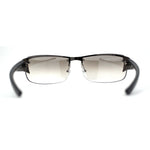 Mens Rimless Wrap Narrow Rectangle 90s Metal Rim Designer OG Sunglasses