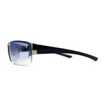 Mens Rimless Wrap Narrow Rectangle 90s Metal Rim Designer OG Sunglasses