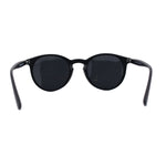 Mens Polarized Iconic Keyhole Horn Rim Hipster Sunglasses