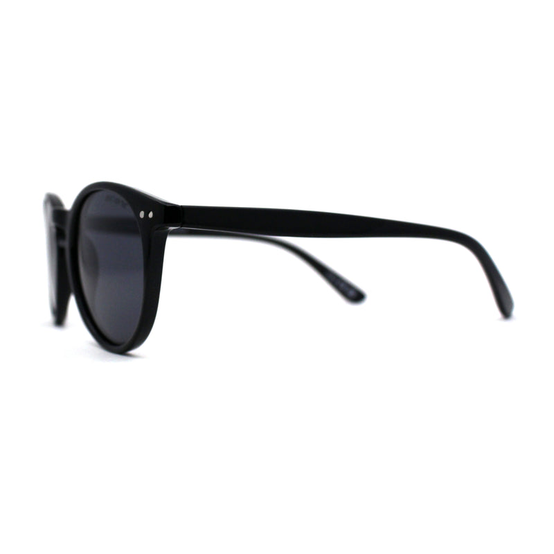 Mens Polarized Iconic Keyhole Horn Rim Hipster Sunglasses