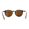 Mens Polarized Iconic Keyhole Horn Rim Hipster Sunglasses