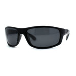 Polarized Mens True Classic Wrap Around Biker Style Sport Sunglasses