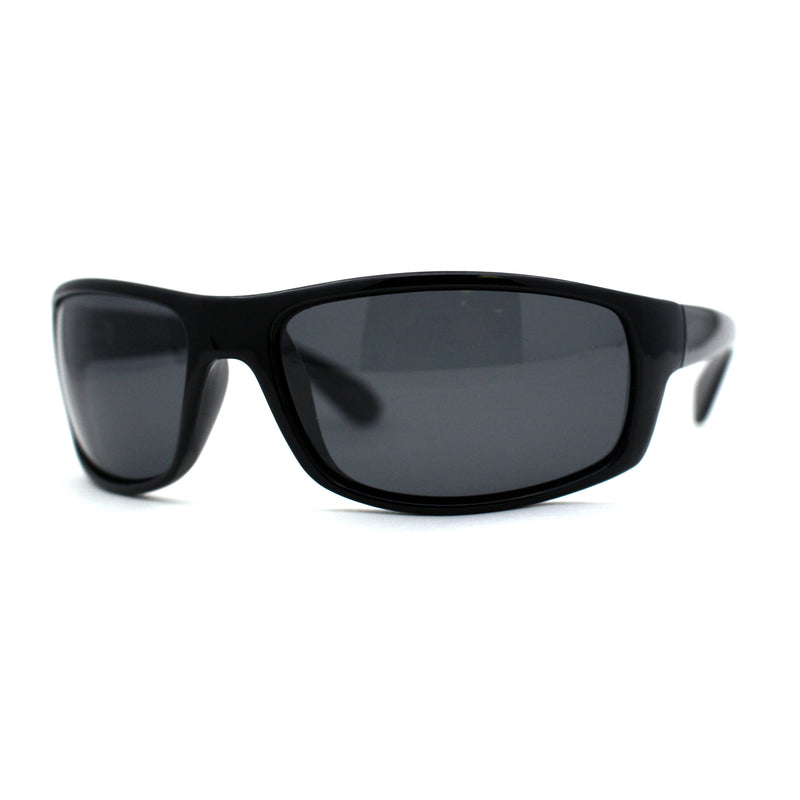 Polarized Mens True Classic Wrap Around Biker Style Sport