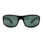 Polarized Mens True Classic Wrap Around Biker Style Sport Sunglasses