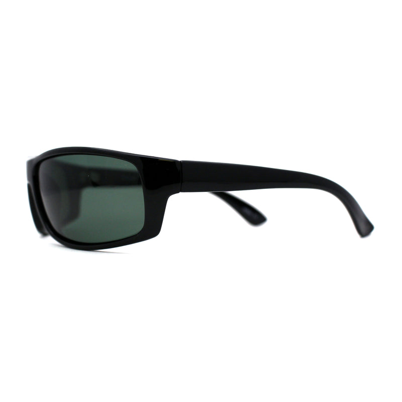 Polarized Mens True Classic Wrap Around Biker Style Sport Sunglasses