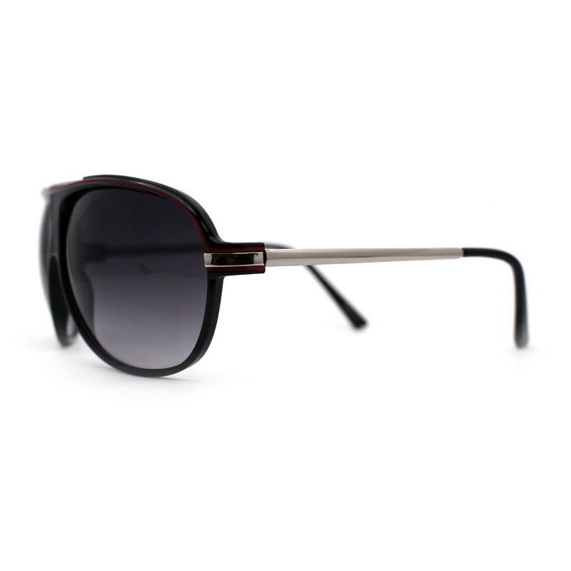 Mens Classic Sporty Flat Top Mobster Oversize Retro Racer Sunglasses