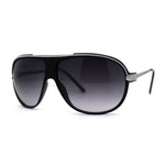Mens Classic Sporty Flat Top Mobster Oversize Retro Racer Sunglasses