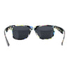 No glare Polarized Iconic Hipster Horn Rim Flower Print Sunglasses