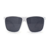 Locs Classic Oversize Sport Horn Rim Gangster Sunglasses White Black