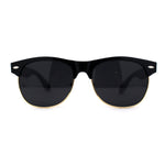 Mens Iconic Hipster Half Horn Rim Urban Fashion Sunglasses