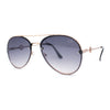 Womens Luxury Metal Deco Designer Rimless Pilots Sunglasses