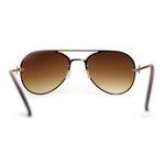 Womens Luxury Metal Deco Designer Rimless Pilots Sunglasses