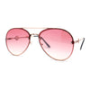 Womens Luxury Metal Deco Designer Rimless Pilots Sunglasses