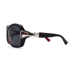 Womens Anti-Glare Polarized Oval Round Butterfly Buckle Hinge Sunglasses