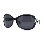 Womens Anti-Glare Polarized Oval Round Butterfly Buckle Hinge Sunglasses