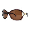 Womens Anti-Glare Polarized Oval Round Butterfly Buckle Hinge Sunglasses