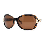 Womens Anti-Glare Polarized Oval Round Butterfly Buckle Hinge Sunglasses