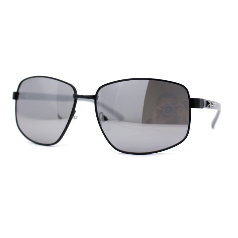 Xloop Sport Rectangle Metal Rim Color Mirror Officer Sunglasses