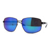 Xloop Sport Rectangle Metal Rim Color Mirror Officer Sunglasses