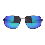 Xloop Sport Rectangle Metal Rim Color Mirror Officer Sunglasses